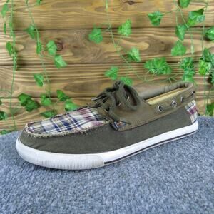 Rocket Dog Men's Boat Shoe Brown Fabric‎ Size 9 Medium Used 2025